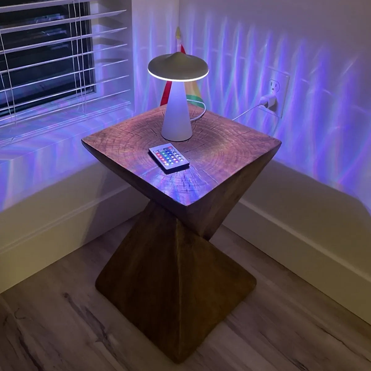 Fativo Concrete Side Table No Assembly For Living Rooms-Furniture Kingdom